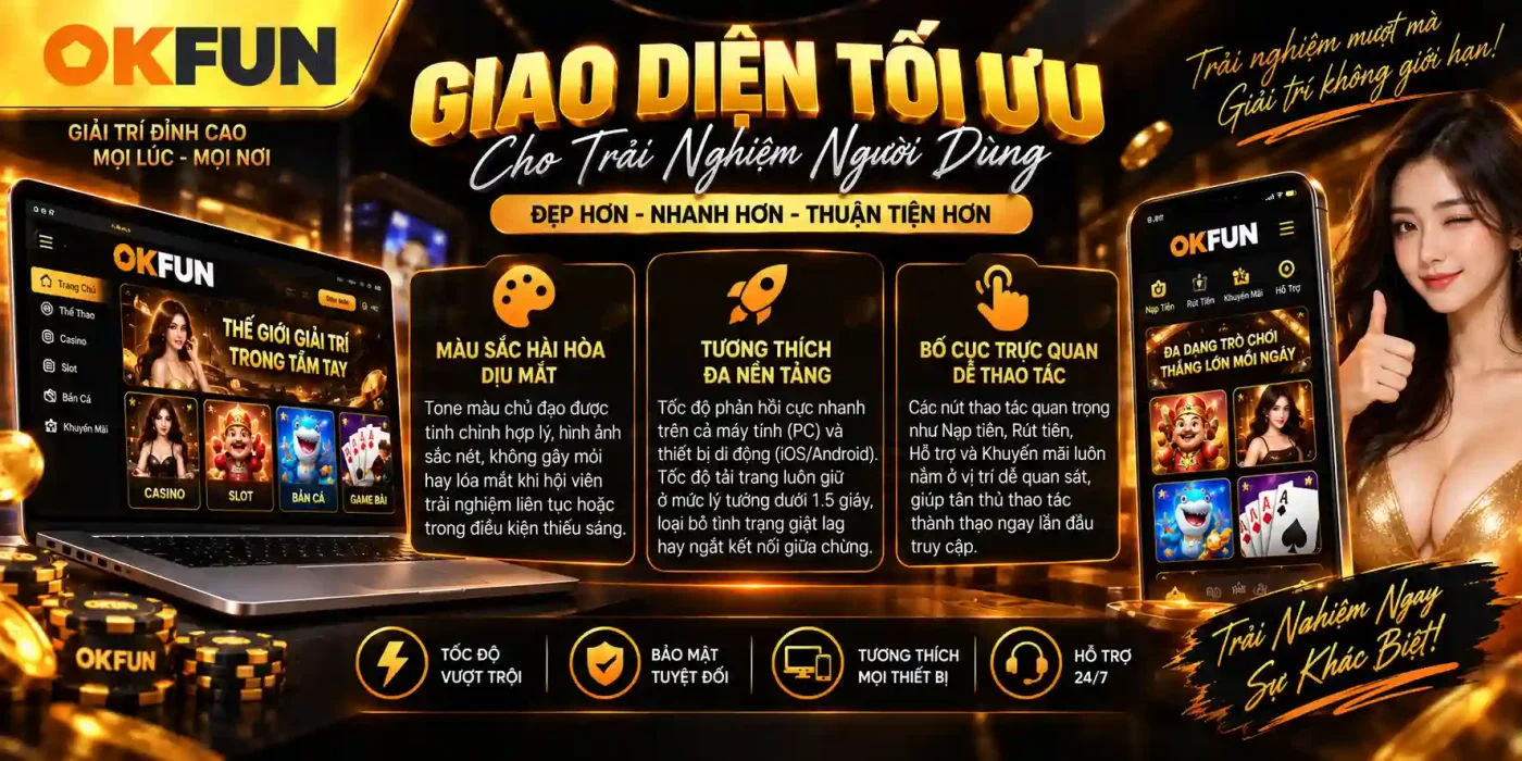Trang Chủ Giao Diện OKFUN Tối Ưu Cho Trải Nghiệm Người Dùng