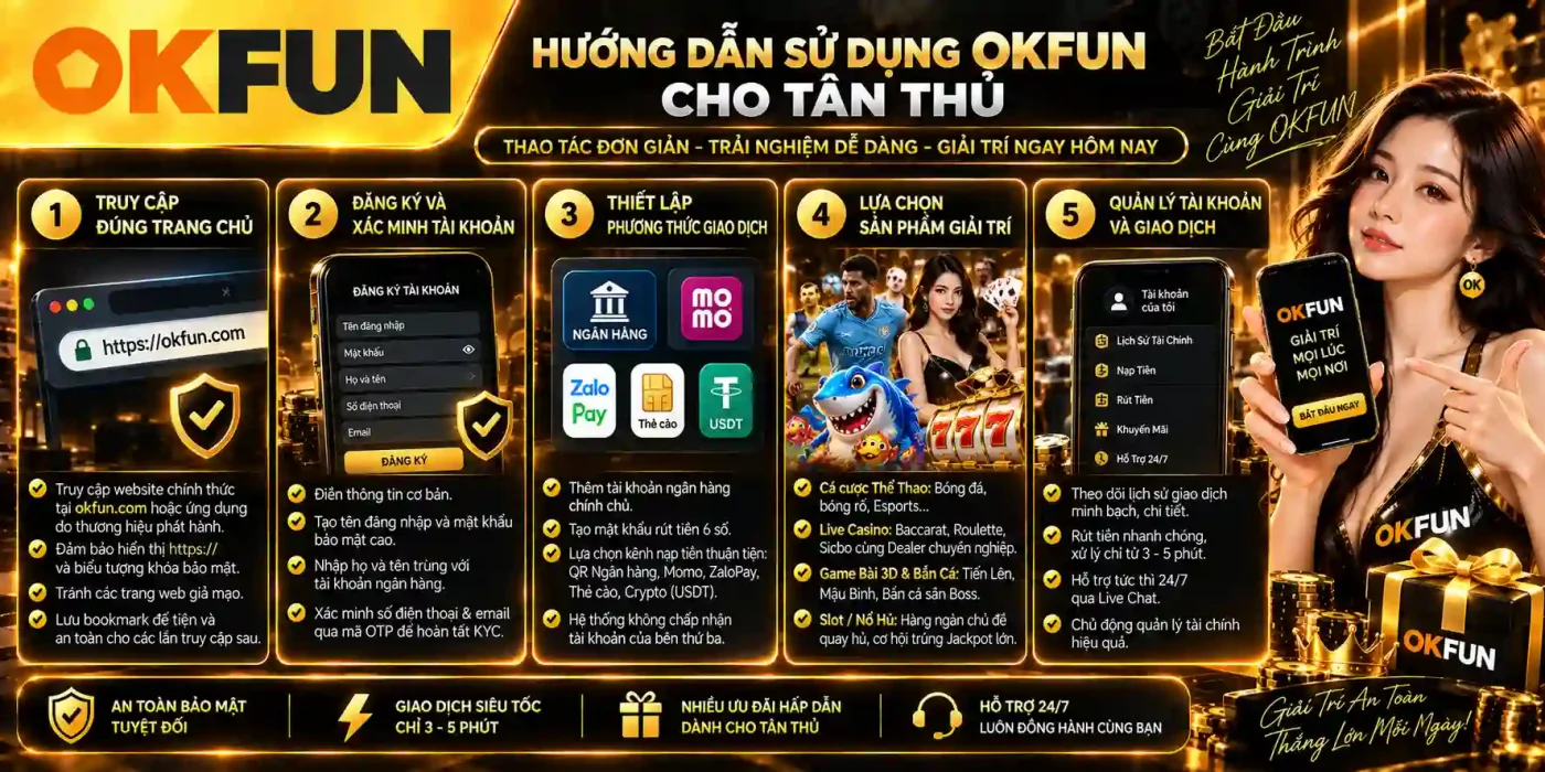 Trang Chủ Hướng Dẫn Sử Dụng OKFUN Cho Tân Thủ