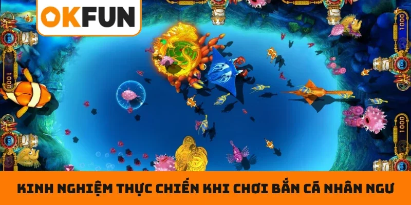 Bắn Cá Nhân Ngư – Chinh Phục Đại Dương, Săn Thưởng OKFUN Lớn Kinh nghiệm thực chiến khi chơi bắn cá nhân ngư